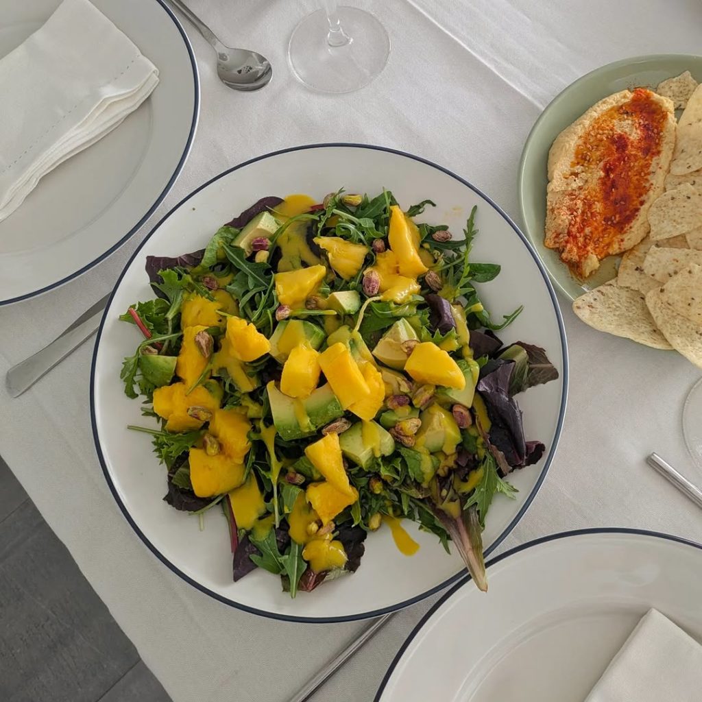 Plato comida saludable mango cariño